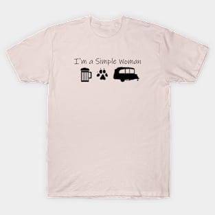 Airstream Basecamp "I'm a Simple Woman" - Beer, Dogs & Basecamp T-Shirt